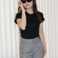 Connie Cotton Button Top (Grey)