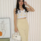 Willow Floral Crop Top (White)