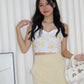 Willow Floral Crop Top (White)
