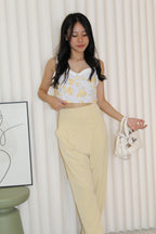 Willow Floral Crop Top (White)