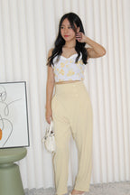 Willow Floral Crop Top (White)