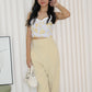 Willow Floral Crop Top (White)