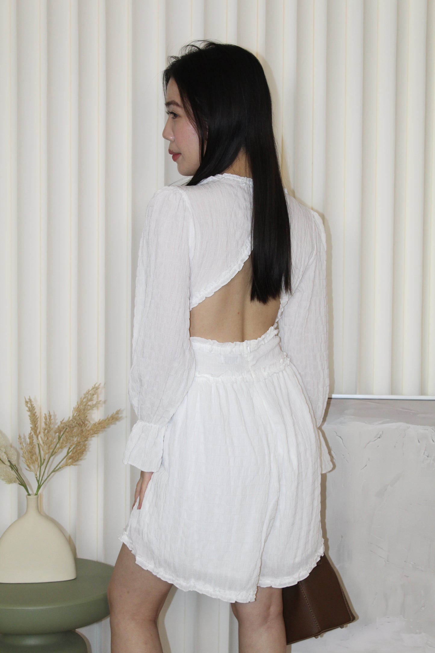 Aria V Neck Romper (White)