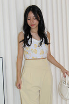 Willow Floral Crop Top (White)