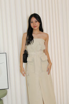 Maeve Cargo Tube Dress (Cream)