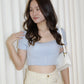 Patricia Padded Crop Top (Grey)