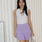 Lilian High Waisted Shorts (Lilac)