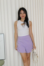 Lilian High Waisted Shorts (Lilac)