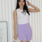 Lilian High Waisted Shorts (Lilac)