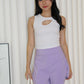 Lilian High Waisted Shorts (Lilac)