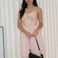 Attiya Floral Chiffon Midi Dress (Pink)