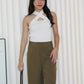 Olivia Straight Pants (Khaki)