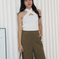 Raelynn Knit Cross Top (White)