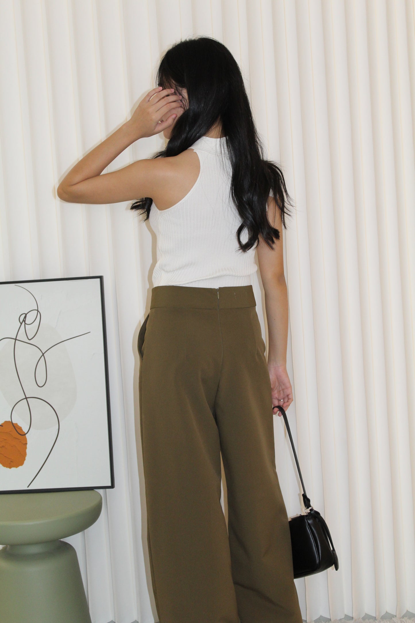 Olivia Straight Pants (Khaki)