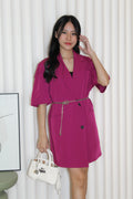 Layla Suit Mini Dress (Fuchsia)