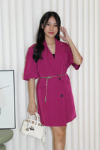 Layla Suit Mini Dress (Fuchsia)