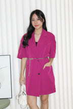 Layla Suit Mini Dress (Fuchsia)