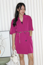 Layla Suit Mini Dress (Fuchsia)