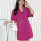 Layla Suit Mini Dress (Fuchsia)