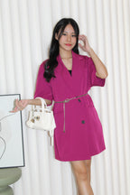 Layla Suit Mini Dress (Fuchsia)