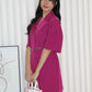 Layla Suit Mini Dress (Fuchsia)