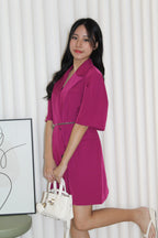 Layla Suit Mini Dress (Fuchsia)