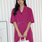 Layla Suit Mini Dress (Fuchsia)