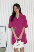 Layla Suit Mini Dress (Fuchsia)