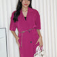 Layla Suit Mini Dress (Fuchsia)