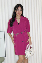 Layla Suit Mini Dress (Fuchsia)