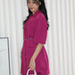 Layla Suit Mini Dress (Fuchsia)