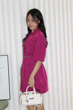 Layla Suit Mini Dress (Fuchsia)