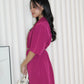 Layla Suit Mini Dress (Fuchsia)