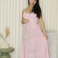 Regina Layered Midaxi Dress (Pink)