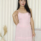 Regina Layered Midaxi Dress (Pink)