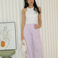 Lainey Chiffon Straight Pants (Lilac)
