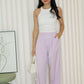 Lainey Chiffon Straight Pants (Lilac)