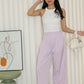 Lainey Chiffon Straight Pants (Lilac)