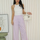 Lainey Chiffon Straight Pants (Lilac)