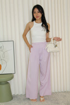 Lainey Chiffon Straight Pants (Lilac)