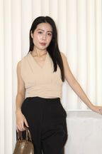 Adele V-neck Top (Khaki)