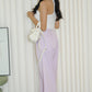 Lainey Chiffon Straight Pants (Lilac)