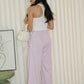 Lainey Chiffon Straight Pants (Lilac)