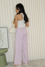 Lainey Chiffon Straight Pants (Lilac)