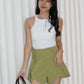 Alaiya Ruffle Shorts (Green)