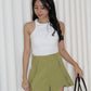 Alaiya Ruffle Shorts (Green)