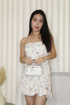 Tara Floral Mini Tube Dress (Red)