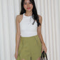 Alaiya Ruffle Shorts (Green)