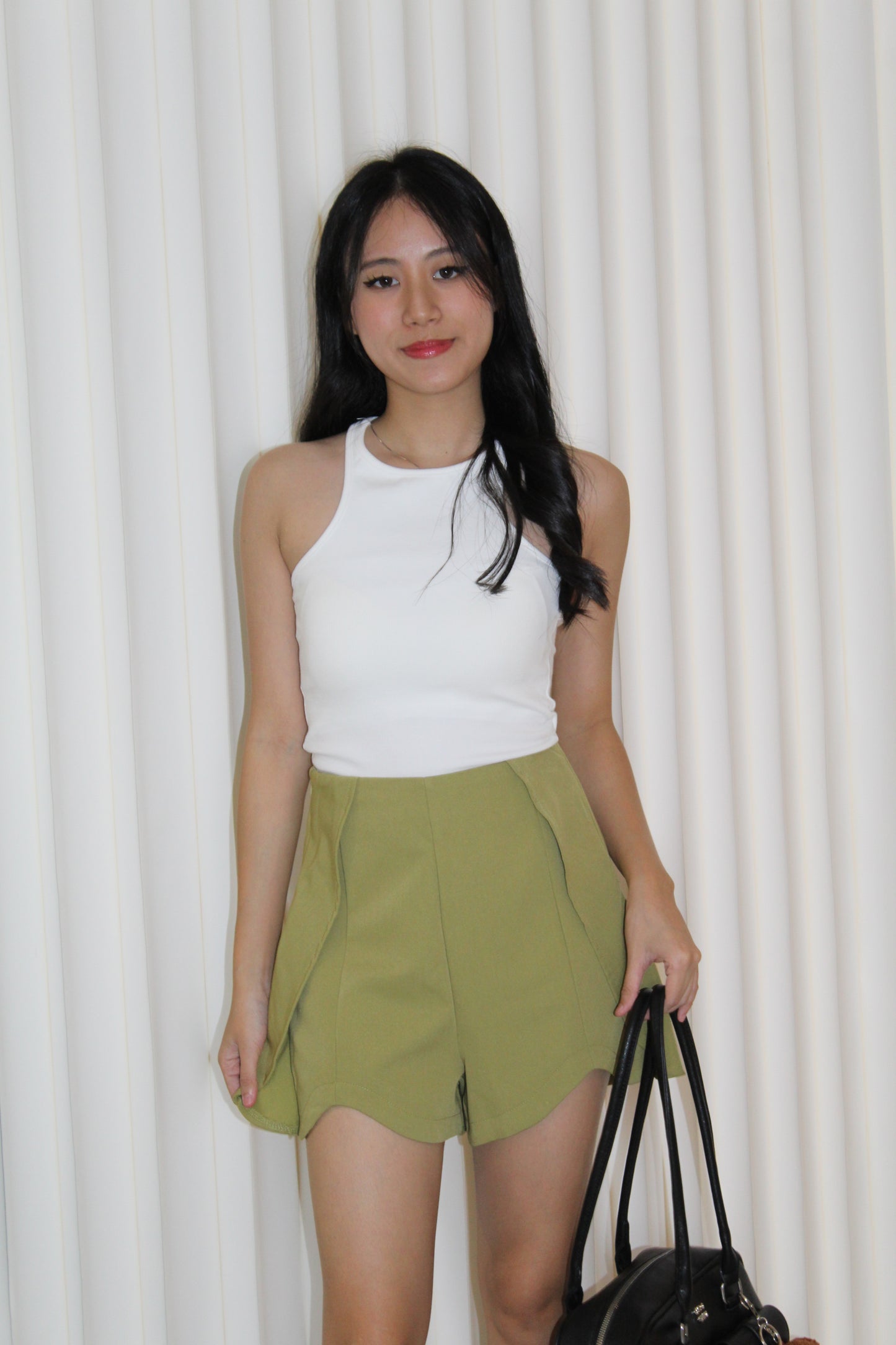 Alaiya Ruffle Shorts (Green)
