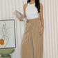 Shanti Pleated Long Pants (Brown)